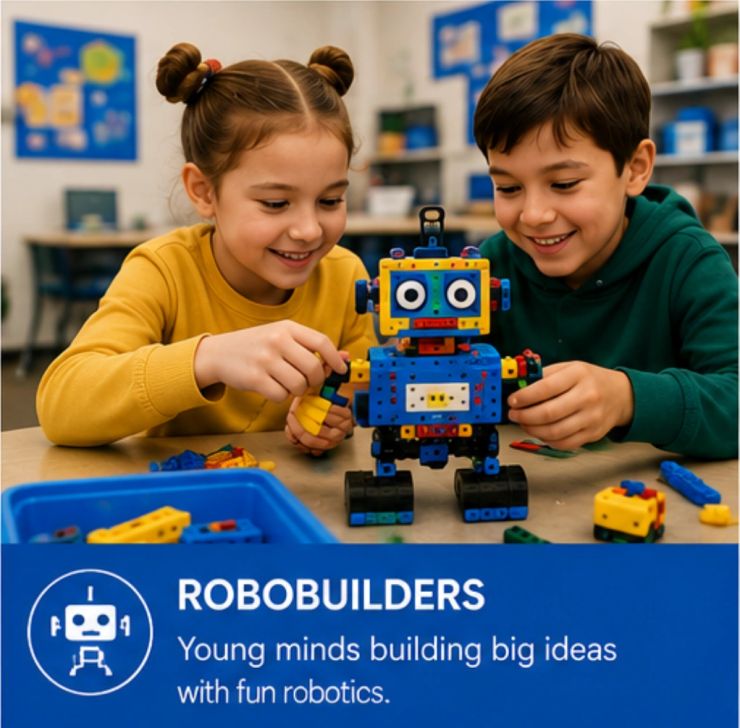 A student building a robot in the RoboVerse robotics program